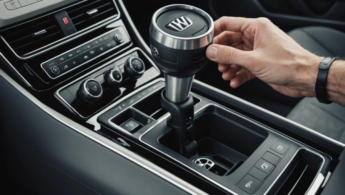 La ranura secreta de Volkswagen: el detalle invisible que salva tus boletos y cambia cómo vives tu auto en 2025 A close-up of a modern Volkswagen car's center console, clearly showing the mysterious slot next to the cup holders, photorealistic editorial style, soft daylight from an open car door, a hand inserting a parking ticket into the slot, clean and organized interior with tech gadgets visible in the background. Main subject (slot and hand) centered and in sharp focus.