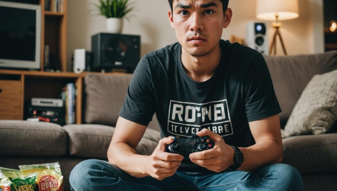 Compró una RTX 5090 por Amazon… y recibió arroz: el nuevo miedo gamer en LATAM A frustrated gamer sitting in a modern living room, holding an open graphics card box filled with rice and noodles instead of a GPU, photorealistic editorial style, well-lit with a clear focus on the box and the gamer's surprised expression, old and new game consoles visible in the background, main subject centered and sharp.