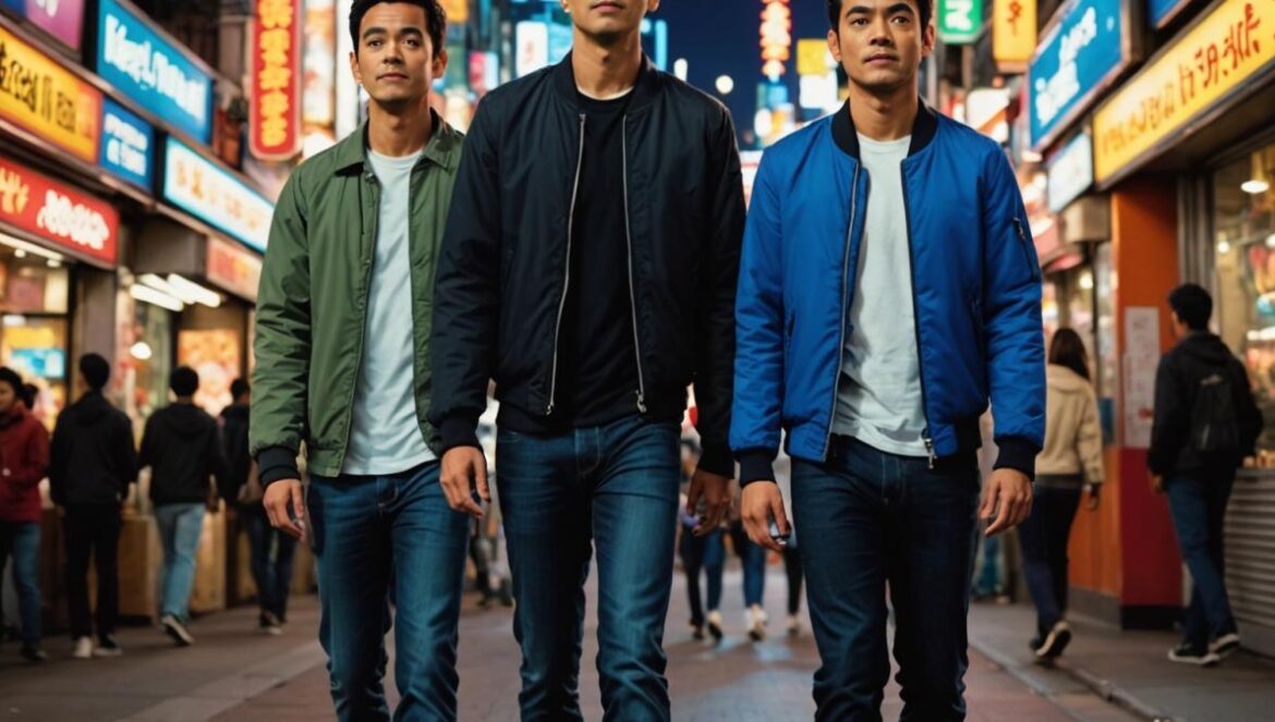 John Cho and Kal Penn, reprising their iconic roles as Harold and Kumar, walking side by side at night through a city lit by neon lights, both dressed casually with subtle humorous expressions, photorealistic editorial style, vibrant urban nightlife mood, main subjects clearly centered and in focus, background showing hints of fast-food signs and quirky street details.