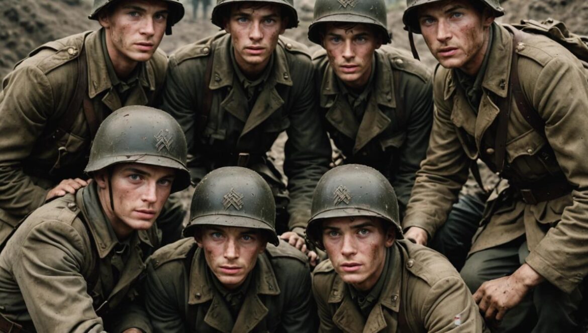 Así cambió Band of Brothers la TV: miniserie, amistad y streaming Reparto de actores vestidos como soldados en una trinchera fangosa durante la Segunda Guerra Mundial, mostrando compañerismo y cansancio.