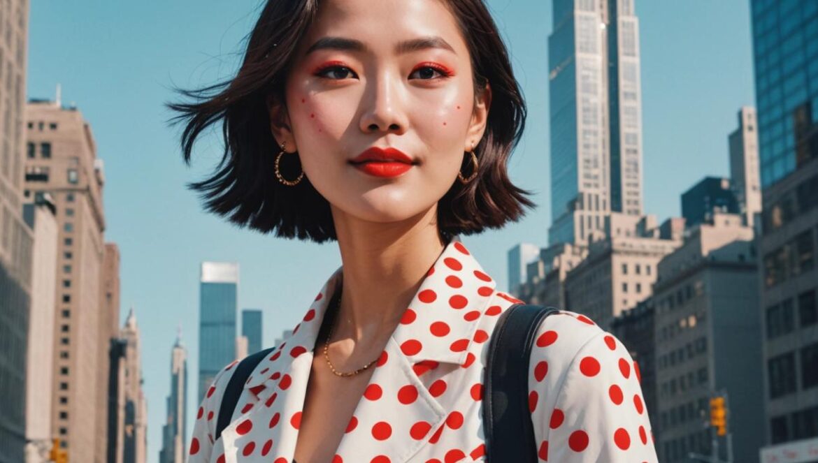 BIBI rompe el molde: Así se vivió su tour global y el adiós al álbum narrativo BIBI sonriente frente al Empire State Building con sus característicos puntos rojos bajo el ojo.