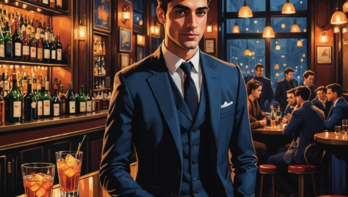 Del tributo a la polémica: el bar Gainsbourg que tiene a París dividida Joven al mando de un bar elegante en París rodeado de clientes modernos y cócteles, ambiente nocturno vibrante.