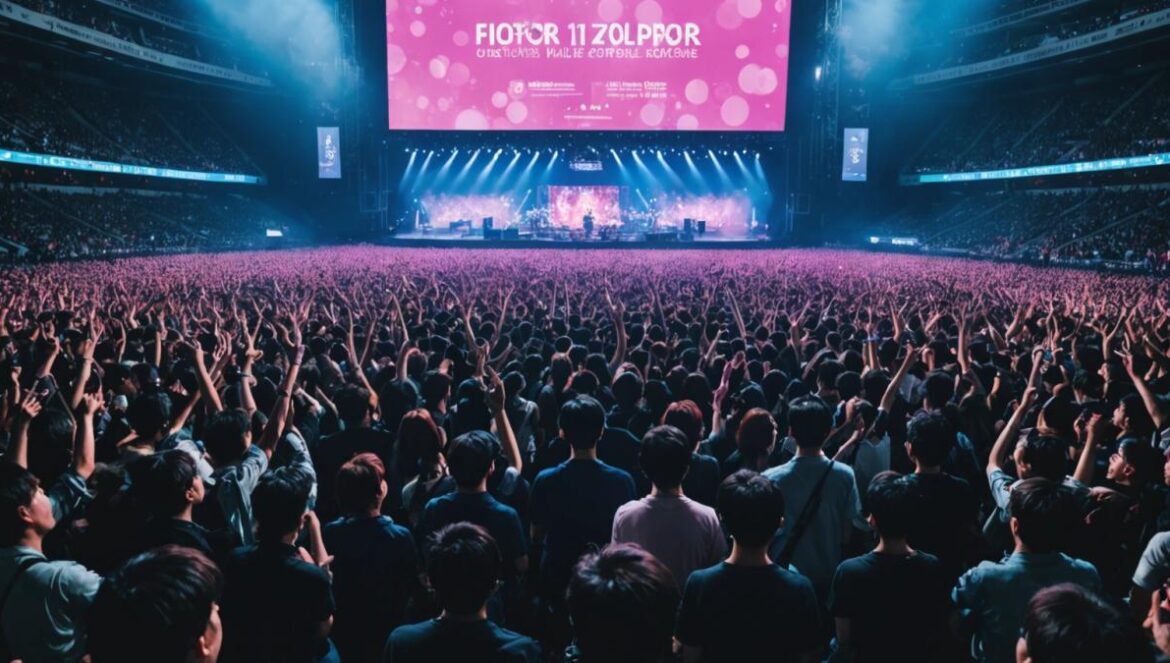 Jannabi revienta Corea (y las redes): el secreto tras el sold out exprés de ‘All Boys and Girls 2125’ El KSPO Dome lleno durante el concierto de Jannabi, con fans jóvenes emocionados y luces vibrantes.