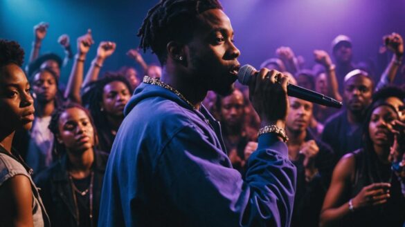 Jim Legxacy revienta UK: Así se vive la primera gira que enciende el rap británico Jim Legxacy rapeando en directo frente a un público joven y vibrante en una sala underground de Londres