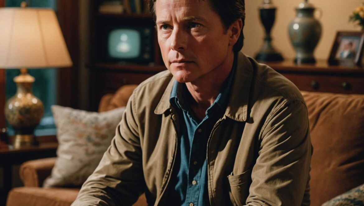 Michael J. Fox y el papel que dejó escapar: ¿Ghost pudo ser distinto? Michael J. Fox sentado en un salón acogedor, mirando pensativo un guion de 'Ghost' sobre la mesa.