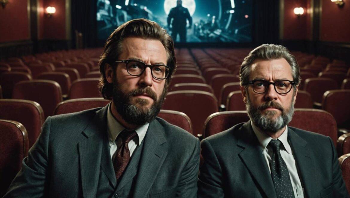 ¿Por qué ‘2001: Una odisea en el espacio’ enloqueció a Spielberg y Cameron? El dato que lo cambia todo Dos directores de cine famosos observan asombrados una pantalla gigante donde aparece un monolito espacial.