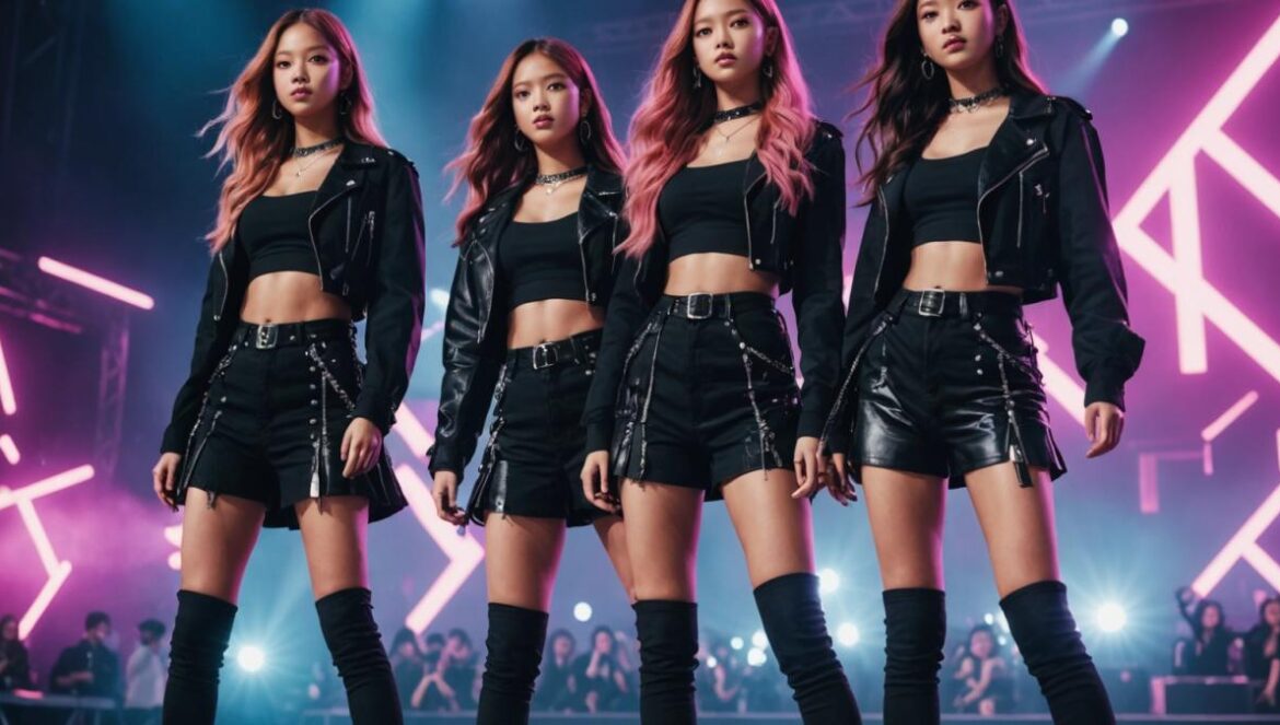 ¿Por qué ‘Jump’ de BLACKPINK revienta las listas y conquista el mundo en 2025? Las integrantes de BLACKPINK deslumbran en el escenario con luces vibrantes y público eufórico al fondo.