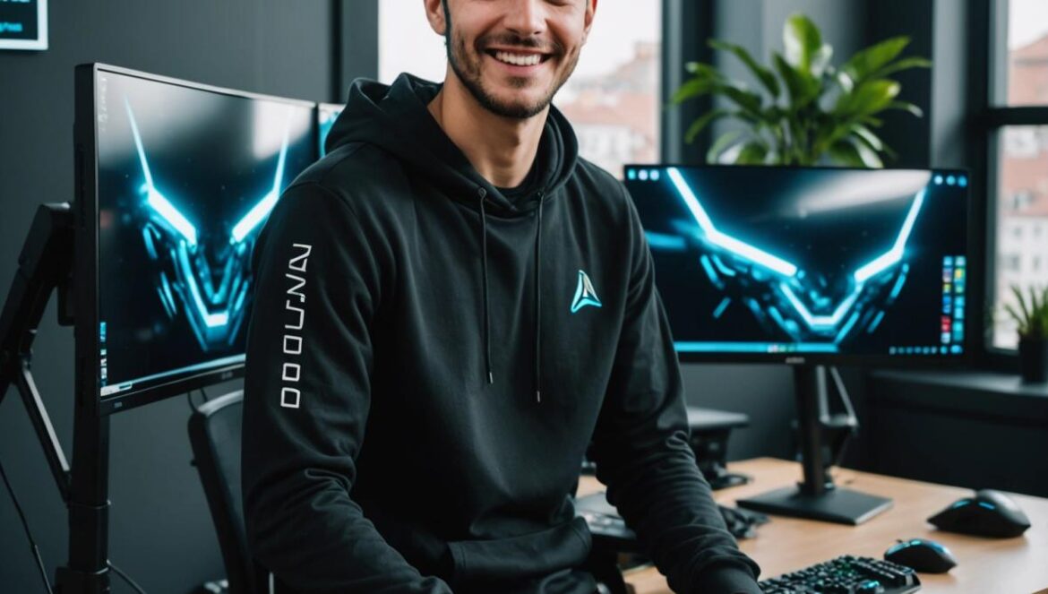 ¿Amazon te regala un monitor gaming? Así vivió un gamer español el bug más épico del año Un joven gamer español sorprendido con dos monitores Alienware grandes en su escritorio de juegos.