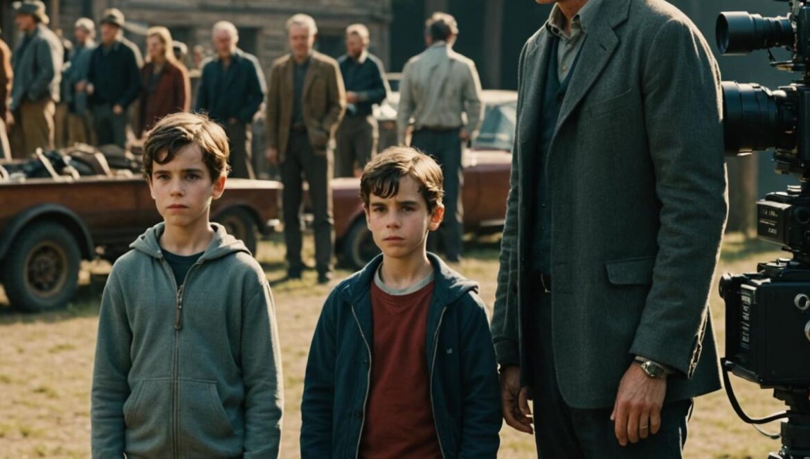 Daniel Day-Lewis revienta el cine: su regreso épico en ‘Anemone’ junto a su hijo Daniel Day-Lewis y su hijo Ronan en un set de rodaje, ambos concentrados entre cámaras y focos.