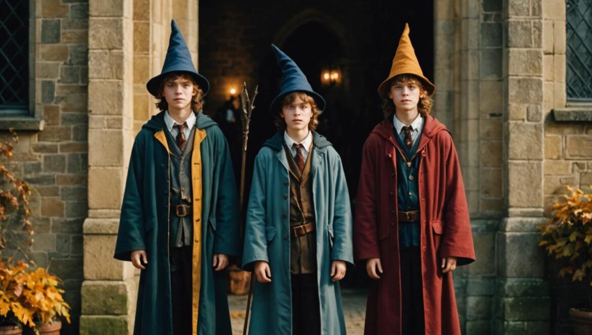 Harry Potter en HBO Max: El inicio mágico que cambió el cine (y por qué sigue imbatible) Jóvenes actores vestidos como magos frente al castillo de Hogwarts al atardecer, evocando el inicio de Harry Potter.