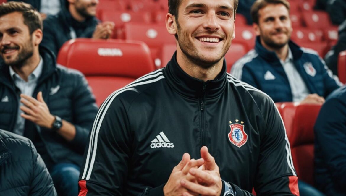 Lucas Chevalier en PSG: su escapada a Lille enciende redes y el debate de la lealtad Portero joven, de paisano, aplaudiendo en la grada VIP de un estadio francés lleno.