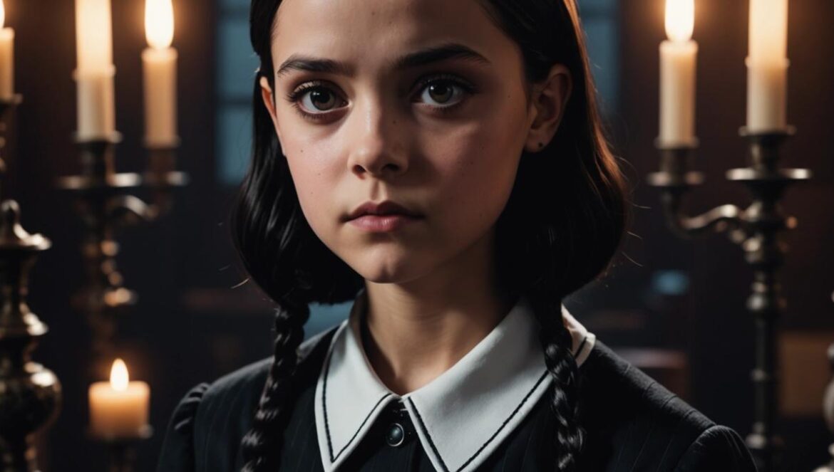 Miércoles Temporada 2: ¿Por qué no arrasó en Netflix Japón, Corea y Taiwán? El dato que lo cambia todo Jenna Ortega caracterizada como Miércoles Addams en un set oscuro y elegante, pensativa ante las cámaras.