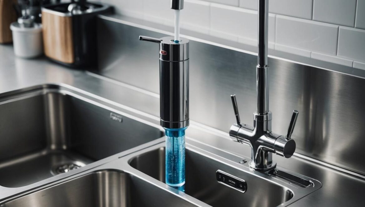 ¿Por qué el filtro inteligente de Xiaomi está revolucionando la fontanería en casa? El dato que lo cambia todo Filtro inteligente de Xiaomi instalado entre tuberías debajo del fregadero en una cocina moderna