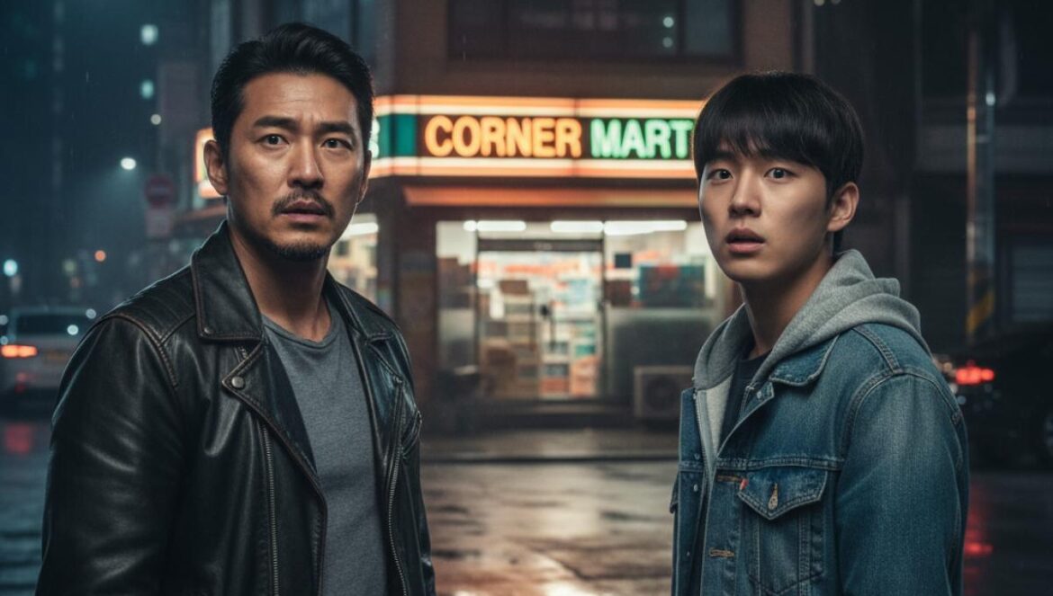 Our Golden Days sacude el fin de semana: el reencuentro de Jung Il Woo y Son Sang Yeon enciende la trama y redefine el melodrama familiar de KBS2 (y lo que revela de Corea) Dos hermanos coreanos se miran con tensión frente a una tienda iluminada, noche urbana.