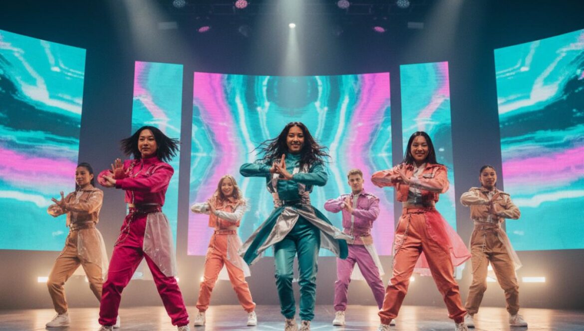 SBS Gayo Daejeon 2025 y el ‘Golden Loop’: primer lineup, claves culturales y cómo verlo en España y LatAm Grupo de jóvenes artistas bailando sincronizados en un gran escenario con luces LED y humo.