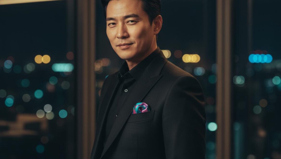 The Manipulated en Disney+: Lee Kwang Soo sorprende con un villano incómodo y un duelo feroz con Do Kyung Soo Hombre coreano treintañero con traje oscuro y gesto frío en una oficina nocturna, plano medio.