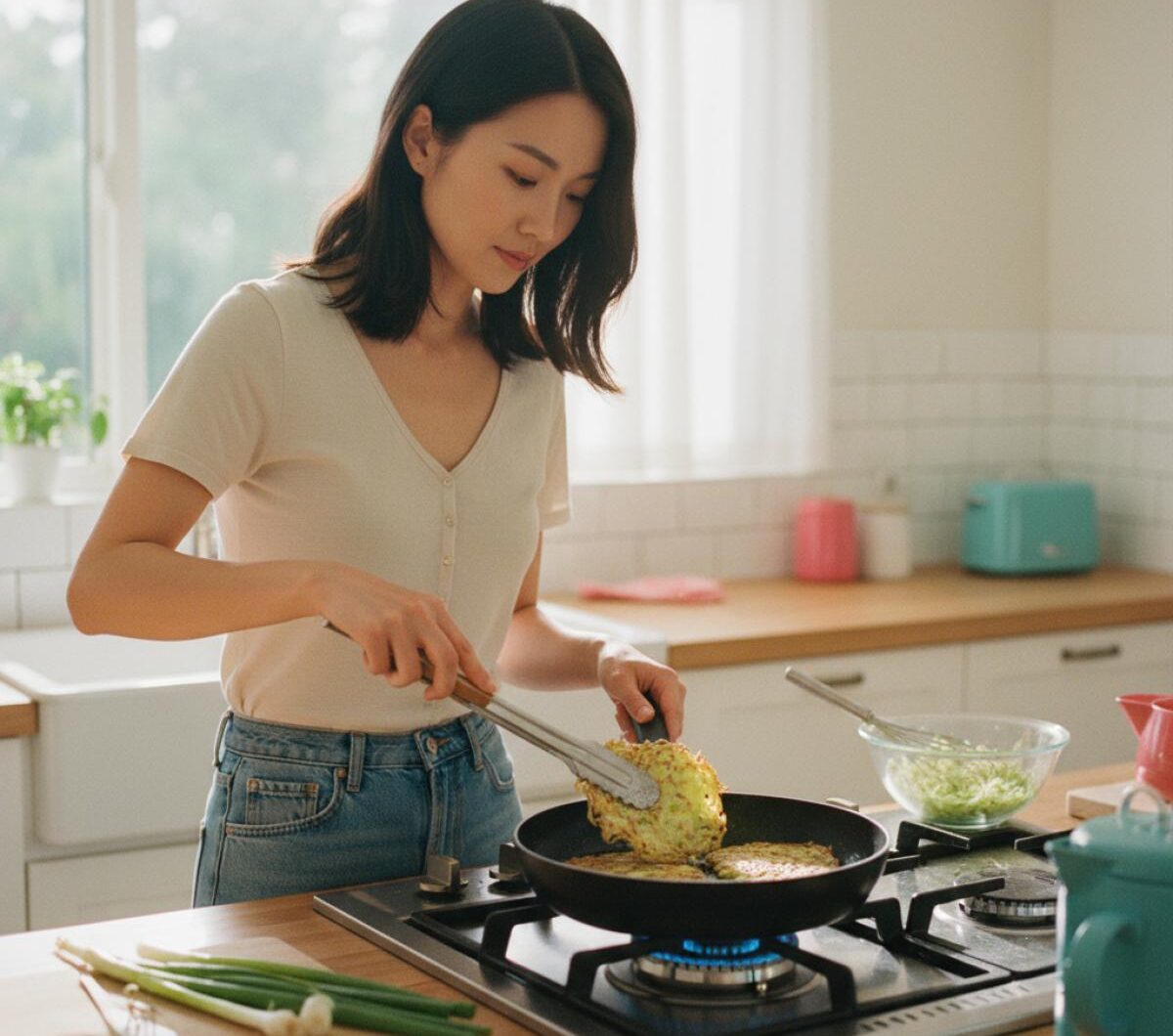 Gochujang noodles con pollo: el golpe de sabor en 20 minutos que TikTok no suelta y tu cocina puede clavar Tortitas coreanas de calabacín (hobakchae jeon): crujientes y umami — el primo asiático de nuestras tortillitas de camarones