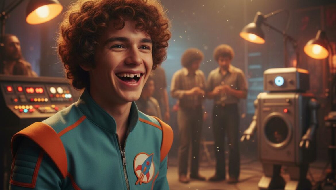 Gaten Matarazzo en Stranger Things: cuando tu enfermedad se vuelve poder creativo Joven actor con diferencia dental sonríe en un set de serie de ciencia ficción con estética ochentera.