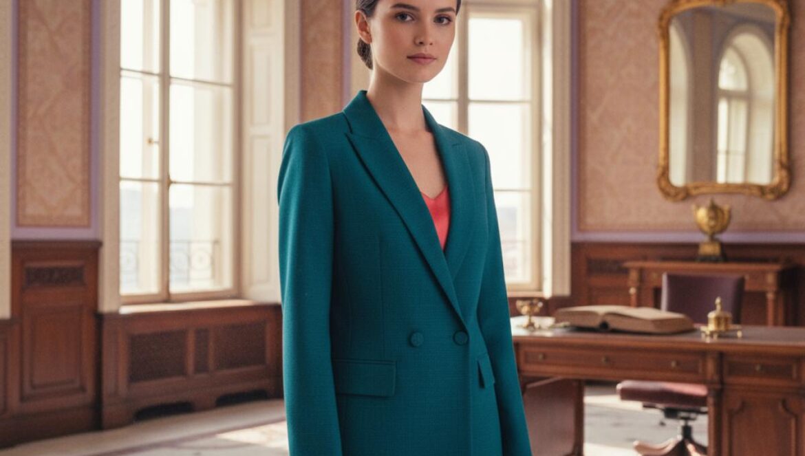 Su majestad en Prime Video destrona a Reacher y confirma T2: la sátira de la corona que España pedía Joven reina con traje moderno y pequeña tiara en un despacho elegante, mirando a cámara con gesto decidido.