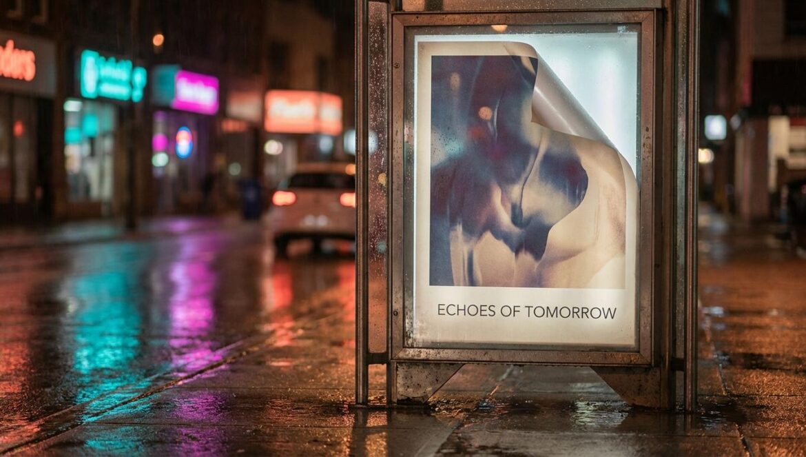 ¿HEARTMAN es romcom o herida abierta? El póster promete risas, pero el timing lo cambia todo Cartel iluminado en una marquesina de calle, con lluvia y reflejos de neón, una esquina del póster despegada y una frase llamativa en el centro