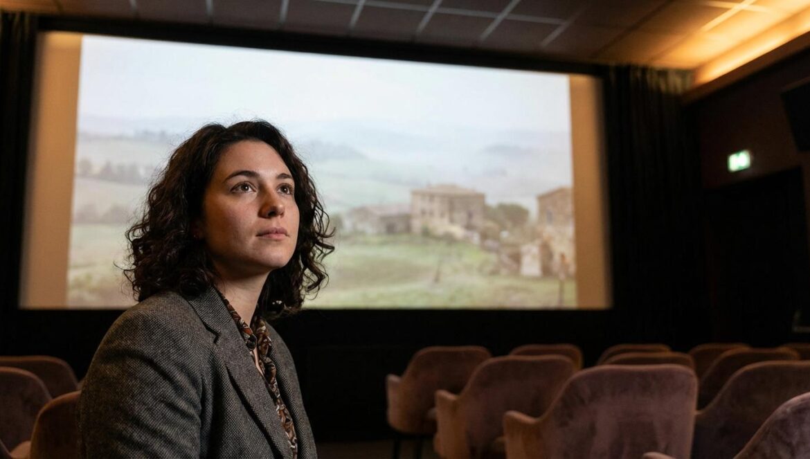 Karma de Guillaume Canet: el thriller rural que puede resetear el cine francés Periodista cultural observa atenta una pantalla de cine con paisajes rurales envueltos en niebla.